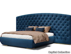 KESY XL - Leather king size bed with upholstered headboard _ Capital Collection