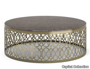 NUAGE XL - Round low marble coffee table for living room _ Capital Collection