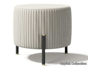 TOULOUSE .60 - Upholstered round fabric pouf _ Capital Collection