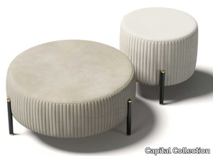 TOULOUSE .90 - Upholstered round fabric pouf _ Capital Collection