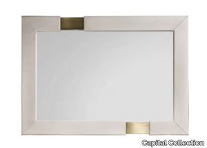 TRILOGY-R - Rectangular framed leather mirror _ Capital Collection