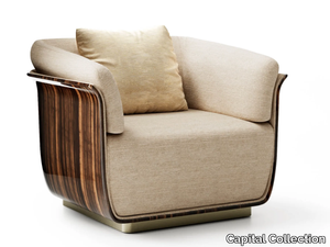 ALLURE WOOD - Fabric and wood armchair with armrests _ Capital Collection