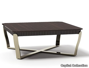 ARISTO XQ - Low square steel and wood coffee table _ Capital Collection