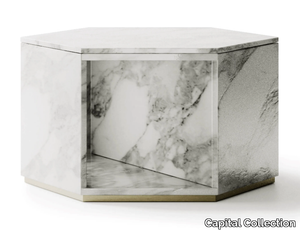 DEDALO - Hexagonal marble coffee table _ Capital Collection