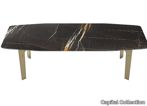 ECLECTIC - Rectangular Sahara Noir marble table _ Capital Collection