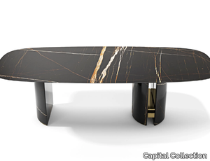 ERCOLE - Oval marble living room table _ Capital Collection