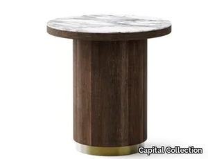 ICARO - Wooden high side table with marble top _ Capital Collection