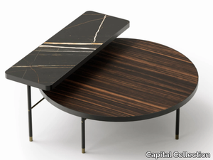 PARURE - Wooden and marble coffee table _ Capital Collection