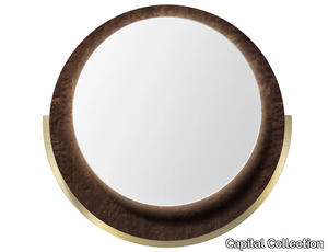 RONDÒ D100 - Round framed wall-mounted wooden mirror _ Capital Collection