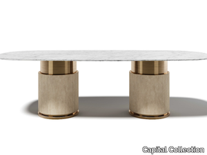 ROCK OVAL - Oval marble table _ Capital Collection