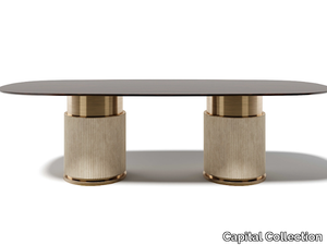 ROCK OVAL - Oval wooden table _ Capital Collection