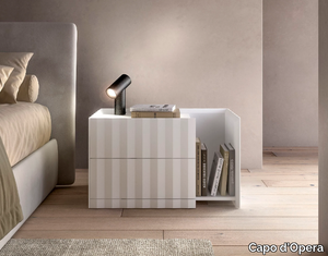 HUG - Rectangular bedside table with drawers _ Capo d’Opera