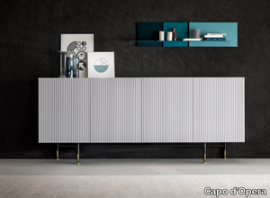 AERO - Wooden sideboard with folding doors _ Capo d’Opera