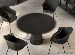 GHOST - Round glass table _ Capo d’Opera