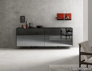 ATELIER - Mirrored glass sideboard with sliding doors _ Capo d’Opera