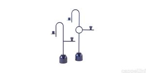 Blue Candleholders