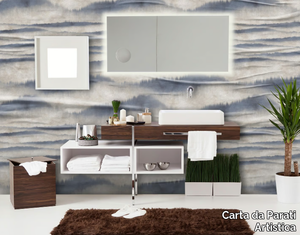 ONDE MORBIDE - Glass-fibre bathroom wallpaper _ Carta da Parati Artistica