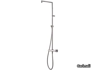 RIGOLETTO SQUARE 00-0800Q-CR/00-0900Q-CR - Wall-mounted thermostatic shower panel with diverter _ Carimali