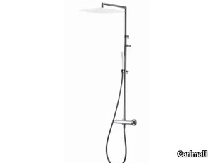 RIGOLETTO TELESCOPICA SQUARE 0840Q/0940Q - Wall-mounted shower panel with diverter _ Carimali