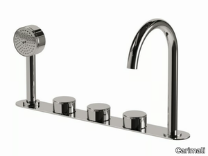 STILL-OH 0-STL6501-CR - Deck mounted 5 hole bathtub tap with hand shower _ Carimali