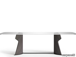 SHAPE - Rectangular glass dining table _ carpanelli