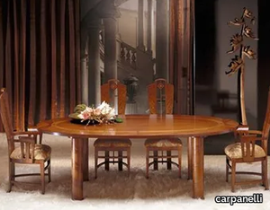 ZEBRANO - Oval walnut dining table _ carpanelli