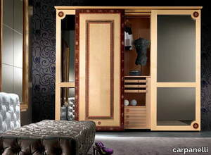 SISSI - Mirrored wooden wardrobe with sliding doors _ carpanelli