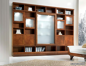 POIS - Open walnut bookcase _ carpanelli