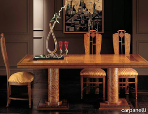 AURORA - Extending rectangular cherry wood dining table _ carpanelli