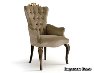 5011 - Tufted velvet chair with armrests _ Carpanese Home