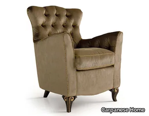 5144 - Tufted velvet armchair with armrests _ Carpanese Home