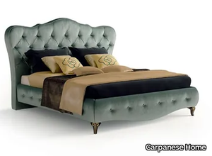 5189 - Velvet king size bed with upholstered headboard _ Carpanese Home