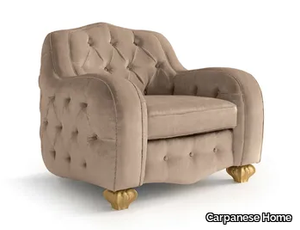 5137 - Tufted nabuk armchair with armrests _ Carpanese Home