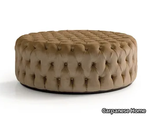 6091 - Tufted round velvet bench _ Carpanese Home