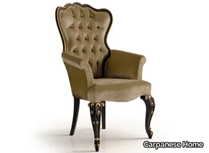 6011 - Upholstered velvet chair with armrests _ Carpanese Home