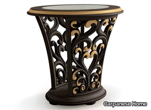 6130 - Oval wooden high side table _ Carpanese Home