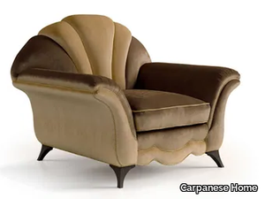 6337 - Velvet armchair with armrests _ Carpanese Home