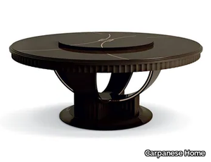 7010 - Round wooden table with Lazy Susan _ Carpanese Home