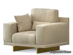 7337 - Sled base fabric armchair with armrests _ Carpanese Home