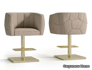 7559 - Semi-swivel stool with armrests and brass base _ Carpanese Home