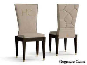 7509 - Upholstered nabuk chair high-back _ Carpanese Home