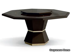 7515 - Wooden table with Lazy Susan _ Carpanese Home