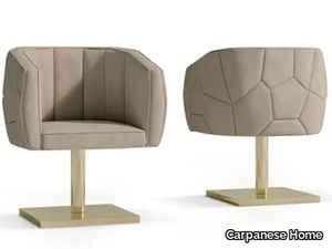 7519 - Swivel nabuk easy chair with armrests _ Carpanese Home