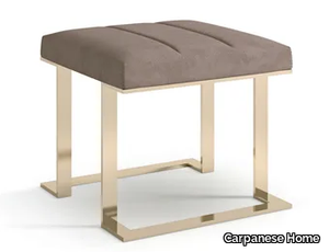 7988 - Sled base upholstered low stool _ Carpanese Home