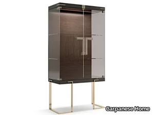 7901 - Wood and glass display cabinet with integrated lighting _ Carpanese Home