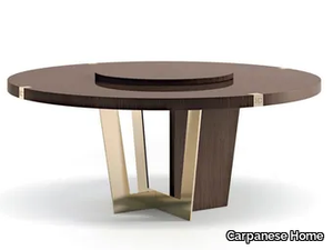 7915 - Round wooden table with Lazy Susan _ Carpanese Home