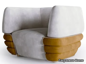 SPLENDOR - Nabuk armchair with armrests _ Carpanese Home