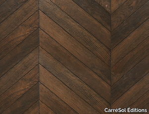 POINT DE HONGRIE CHÊNE MASSIF HAVANE - Brushed oak parquet _ CarréSol Éditions