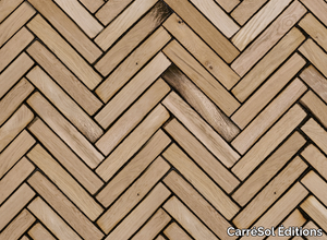 CHEVRON CHÊNE MASSIF FLAMMÉ BRUT - Oak parquet _ CarréSol Éditions