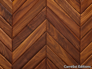 POINT DE HONGRIE NOYER SEMI-MASSIF MAREA - Walnut parquet _ CarréSol Éditions